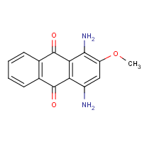 1,4-Diamino-2-methoxy-9,10-anthracenedione formula graphical representation