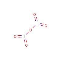 Iodine pentoxide formula graphical representation
