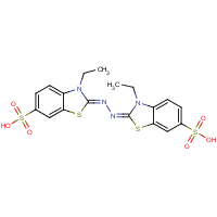 2,2'-Azino-di-(3-ethylbenzothiazoline)-6-sulfonic acid formula graphical representation