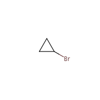 Cyclopropyl bromide formula graphical representation
