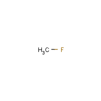 Fluoromethane formula graphical representation