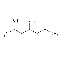 2,4-Dimethylheptane formula graphical representation