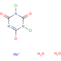 Sodium dichloroisocyanurate dihydrate formula graphical representation