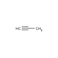 Methylacetylene formula graphical representation