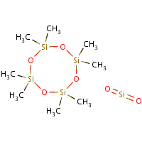 Cyclotetrasiloxane, 2,2,4,4,6,6,8,8-octamethyl-, reaction products with silica formula graphical representation