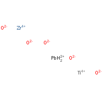 Lead zirconate titanate formula graphical representation