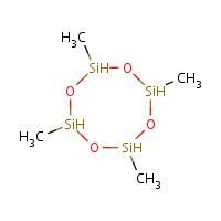 2,4,6,8-Tetramethylcyclotetrasiloxane formula graphical representation