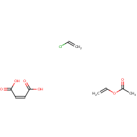 2-Butenedioic acid (2Z)-, polymer with chloroethene and ethenyl acetate formula graphical representation