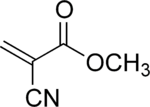Methyl 2-cyanoacrylate formula graphical representation