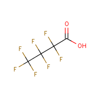 Perfluorobutyric acid formula graphical representation