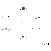 Calcium ferrocyanide formula graphical representation