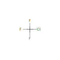 Chlorotrifluoromethane formula graphical representation