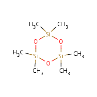 Hexamethylcyclotrisiloxane formula graphical representation