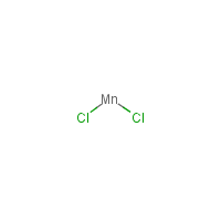 Manganese(II) chloride formula graphical representation