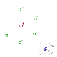 Ammonium osmium chloride formula graphical representation