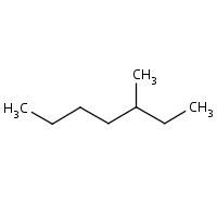3-Methylheptane formula graphical representation