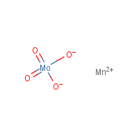 Manganese(II) molybdate formula graphical representation