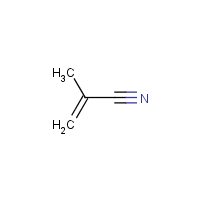 Methylacrylonitrile formula graphical representation