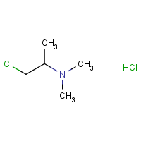 2-Propanamine, 1-chloro-N,N-dimethyl-, hydrochloride formula graphical representation