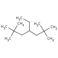 4-Ethyl-2,2,6,6-tetramethylheptane formula graphical representation