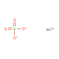 Manganese(II) sulfate formula graphical representation