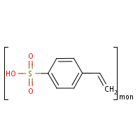 Polystyrene sulfonic acid formula graphical representation
