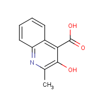 3-Hydroxy-2-methyl-4-quinolinecarboxylic acid formula graphical representation