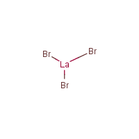 Lanthanum bromide formula graphical representation