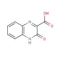 3-Hydroxy-2-quinoxalinecarboxylic acid formula graphical representation