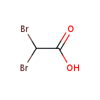 Dibromoacetic acid formula graphical representation