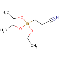 3-(Triethoxysilyl)propionitrile formula graphical representation