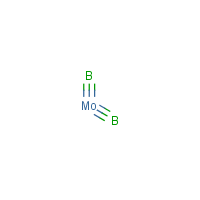 Molybdenum diboride formula graphical representation