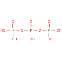 Triphosphoric acid formula graphical representation