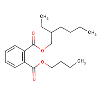 2-Ethylhexyl butyl phthalate formula graphical representation