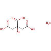 Citric acid monohydrate formula graphical representation