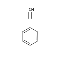 Phenylacetylene formula graphical representation