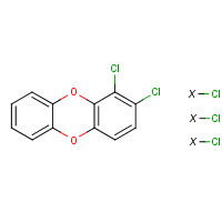 Pentachlorodibenzo-p-dioxin formula graphical representation