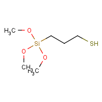 (3-Mercaptopropyl)trimethoxysilane formula graphical representation