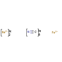 Barium ferrocyanide formula graphical representation
