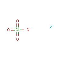 Potassium perchlorate formula graphical representation