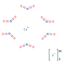 Cobaltic potassium nitrite formula graphical representation