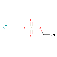 Potassium ethyl sulfate formula graphical representation