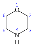 Morpholine formula graphical representation