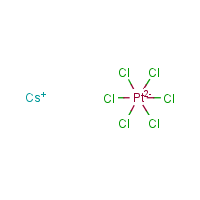 Dicesium hexachloroplatinate formula graphical representation