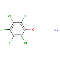 Pentachlorophenol, sodium salt formula graphical representation