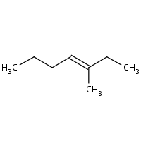 3-Methyl-3-heptene formula graphical representation