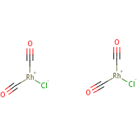 Rhodium carbonyl chloride formula graphical representation