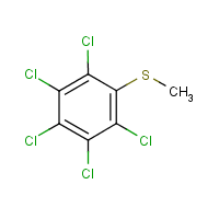 Pentachlorophenyl methyl sulfide formula graphical representation