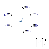 Potassium hexacyanocobaltate(III) formula graphical representation