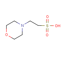 2-(N-Morpholino)ethanesulfonic acid formula graphical representation